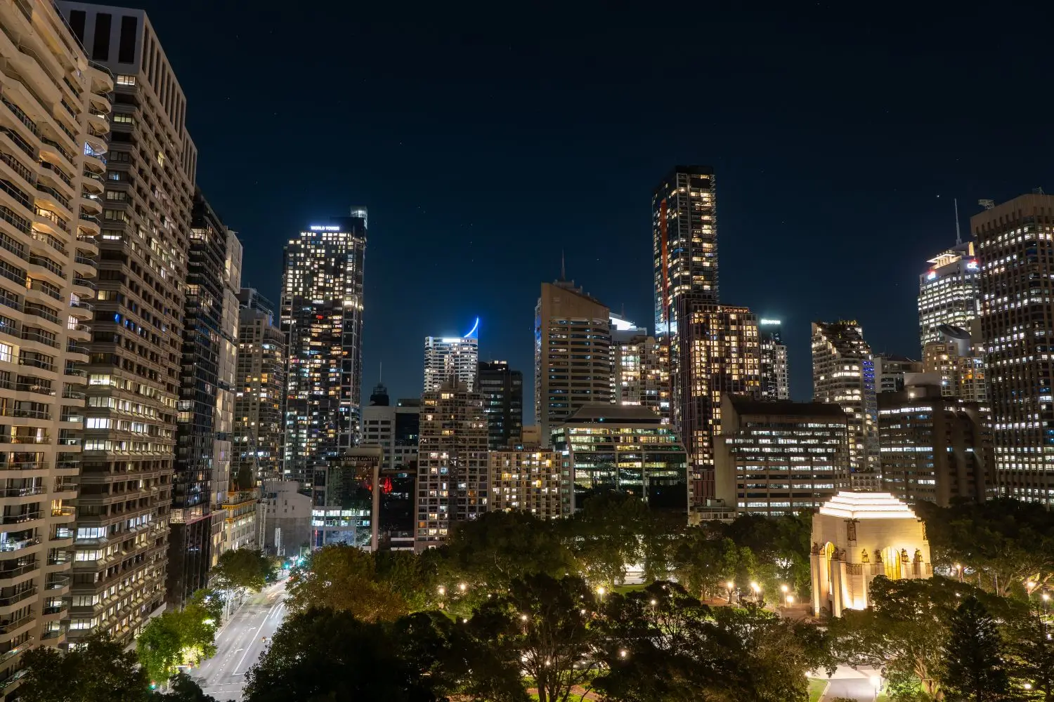 Sydney skyline at night