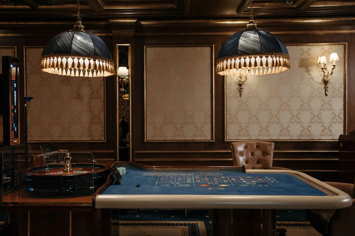 Atmospheric casino floor